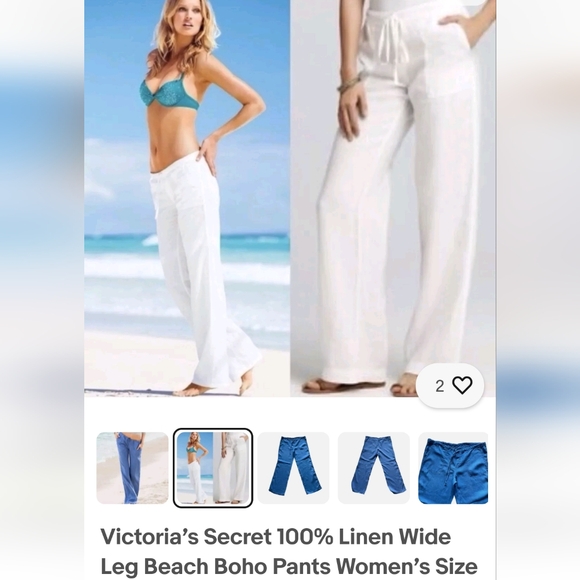 VS Victoria's Secret Linen Twill Pants - Picture 5 of 5